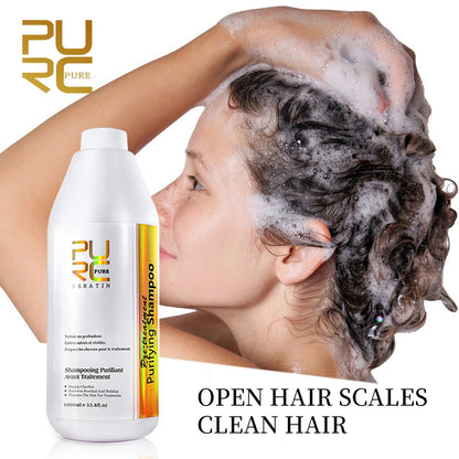 PURC Hair Purifying Shampoo Conditioner Keratin Straightening Cleaning