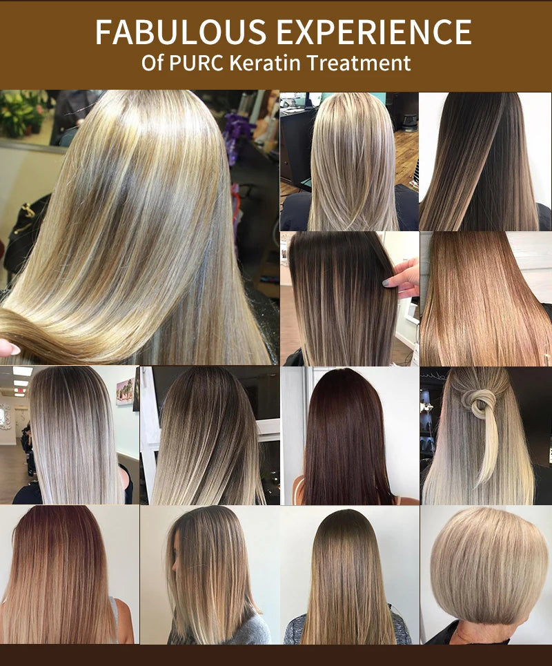 PURC Hair Purifying Shampoo Conditioner Keratin Straightening Cleaning